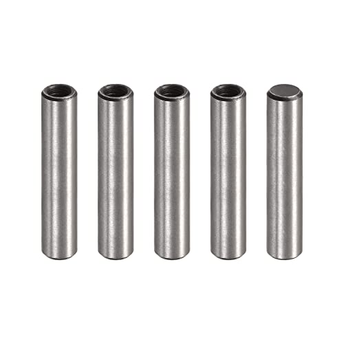 uxcell M5 Internal Thread Dowel Pin 5pcs 8x35mm Chamfering Flat Carbon Steel Cylindrical Pin Bed Bookshelf Metal Devices Industrial Pins