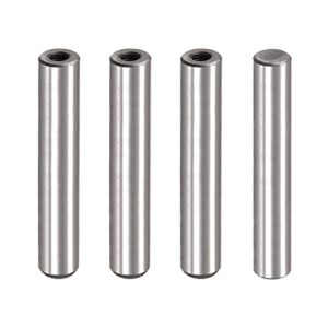 uxcell m6 internal thread dowel pin 4pcs 12x70mm chamfering flat carbon steel cylindrical pin bed bookshelf metal devices industrial pins
