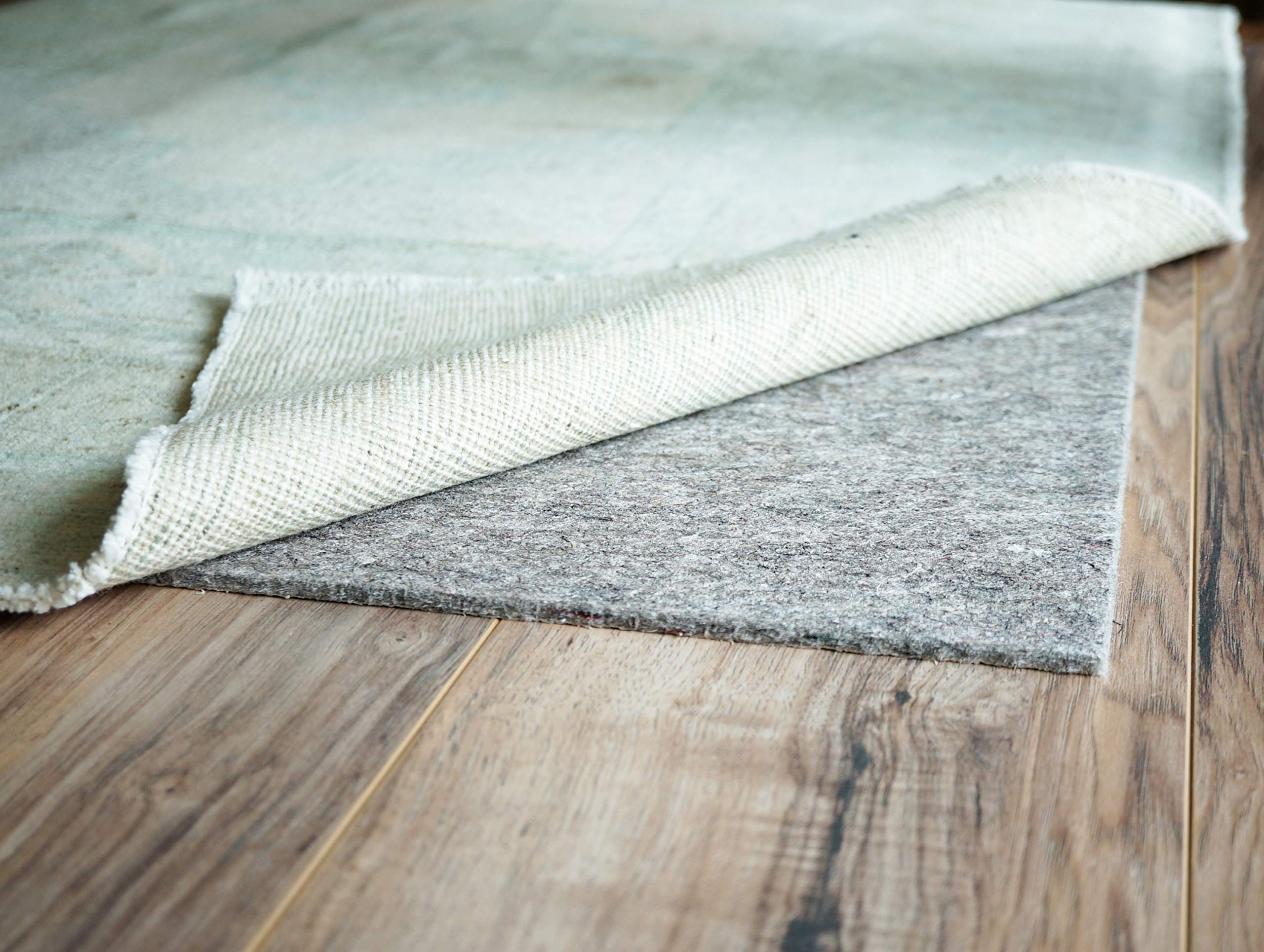 RUGPADUSA - Basics - 3'x5' - 1/8" Thick - Felt + Rubber - Non-Slip Rug Pad - Cushioning Felt for Modest Comfort - Safe for All Floors and Finishes