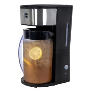 vetta 10-cup iced tea maker with adjustable strength selector for tea and iced coffee, black (vtm-101) (nje90002)