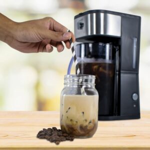 VETTA 10-Cup Iced Tea Maker with Adjustable Strength Selector for Tea and Iced Coffee, Black (VTM-101) (NJE90002)