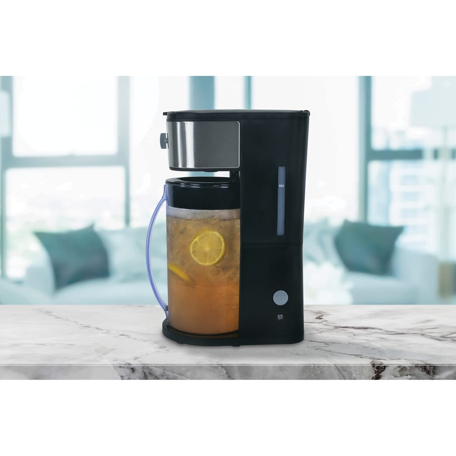VETTA 10-Cup Iced Tea Maker with Adjustable Strength Selector for Tea and Iced Coffee, Black (VTM-101) (NJE90002)