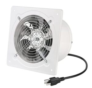 nalle 8 inch exhaust fan 80w 500cfm through-wall installation ventilation fans 110v exhaust smoke fan with power cord for kitchen,bathroom,laundry room,garage (white)