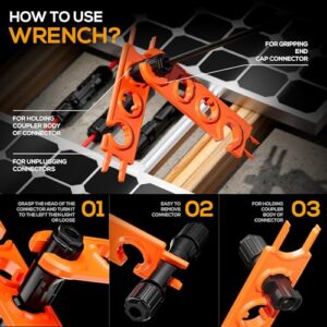 SOMELINE® Solar Connector Crimping Tool Kit, 14-10 AWG Crimper for Solar Panel Cables, Tool Kit with 12 Pairs of Solar Connectors and Wrench and Stripper and Crimper, Solar Panel Connectors