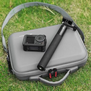 Skyreat Osmo Action 4 / Action 3 Case, Portable PU Leather Carrying Case Shoulder Bag for DJI Osmo Action 3 / Action 4 Adventure Combo Accessories