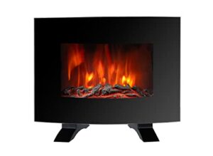 danby designer ddef02213bd13 22" wall mount electric fireplace in black multi-colour led flame and ember bed remote control included