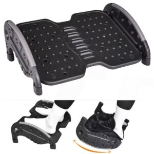 scalebeard rocking foot rest for under desk at work,two mode of use footrest with removable warmer feet pocket for home,office,gaming,computer,ergonomic foot stool with massaging beads for all seasons