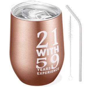 80th birthday gifts for women – 12oz wine/coffee tumbler/mug, turning 80, funny, unique gift idea for her, grandma, grandmother, mom, glass, happy, bday, glass, cup, happy, mothers day