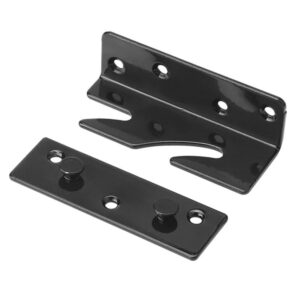 Bed Rail Bracket - Black Heavy Duty Non-Mortise Bed Rail Bracket Bed Rail Fasteners,Set of 4 (Screws Included)