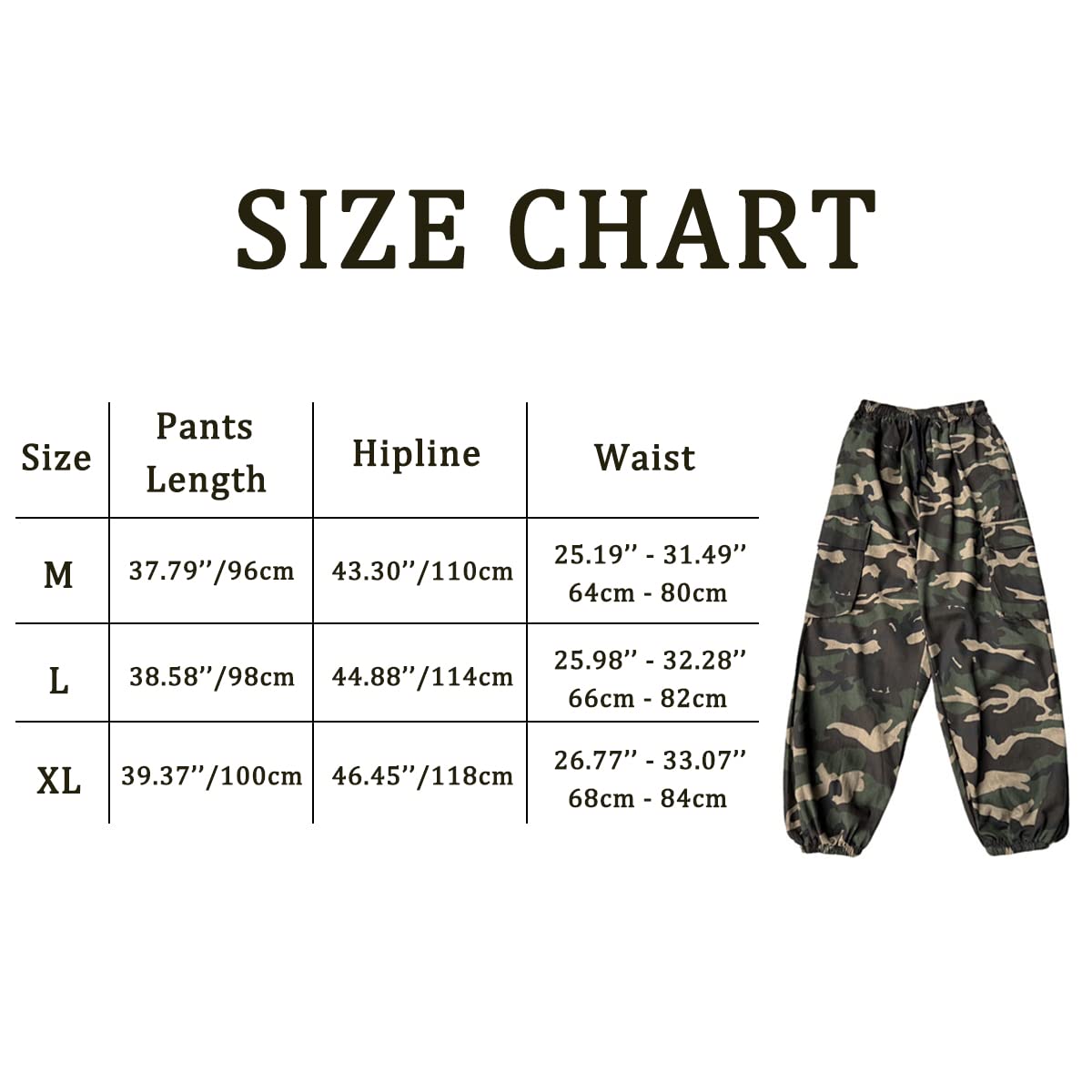 Linsennia Camo Cargo Pants for Women Baggy Y2k Parachute Pants Wide Leg with Pockets Girls Streetwear Goth