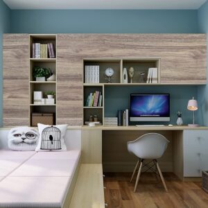 15.8" x 117" Light Wood Contact Paper Self Adhesive Wood Grain Wallpaper Peel and Stick Decorative Wood Vinyl Wrap for Cabinets Countertops Furniture Shelves Drawer Liner