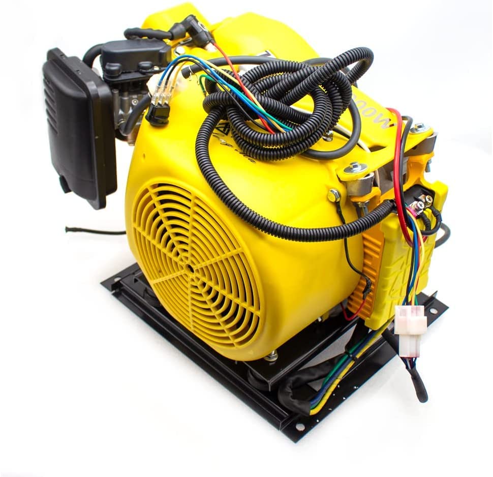 7KW Electric Vehicle Gasoline Generator, Range Extender Electric Start Automatic Frequency Conversion Electric Tricycle Generator (60V, Split Tank)