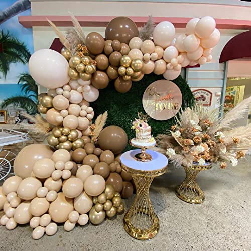 Nude Beige Balloon Double Stuffed Apricot Brown Balloons Garland Different Sizes Latex Tan Balloons Arch Kit for Neutral Baby Shower Jungle Theme Woodland Teddy Bear Birthday Boho Party Decorations……