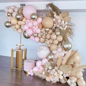 Nude Beige Balloon Double Stuffed Apricot Brown Balloons Garland Different Sizes Latex Tan Balloons Arch Kit for Neutral Baby Shower Jungle Theme Woodland Teddy Bear Birthday Boho Party Decorations……