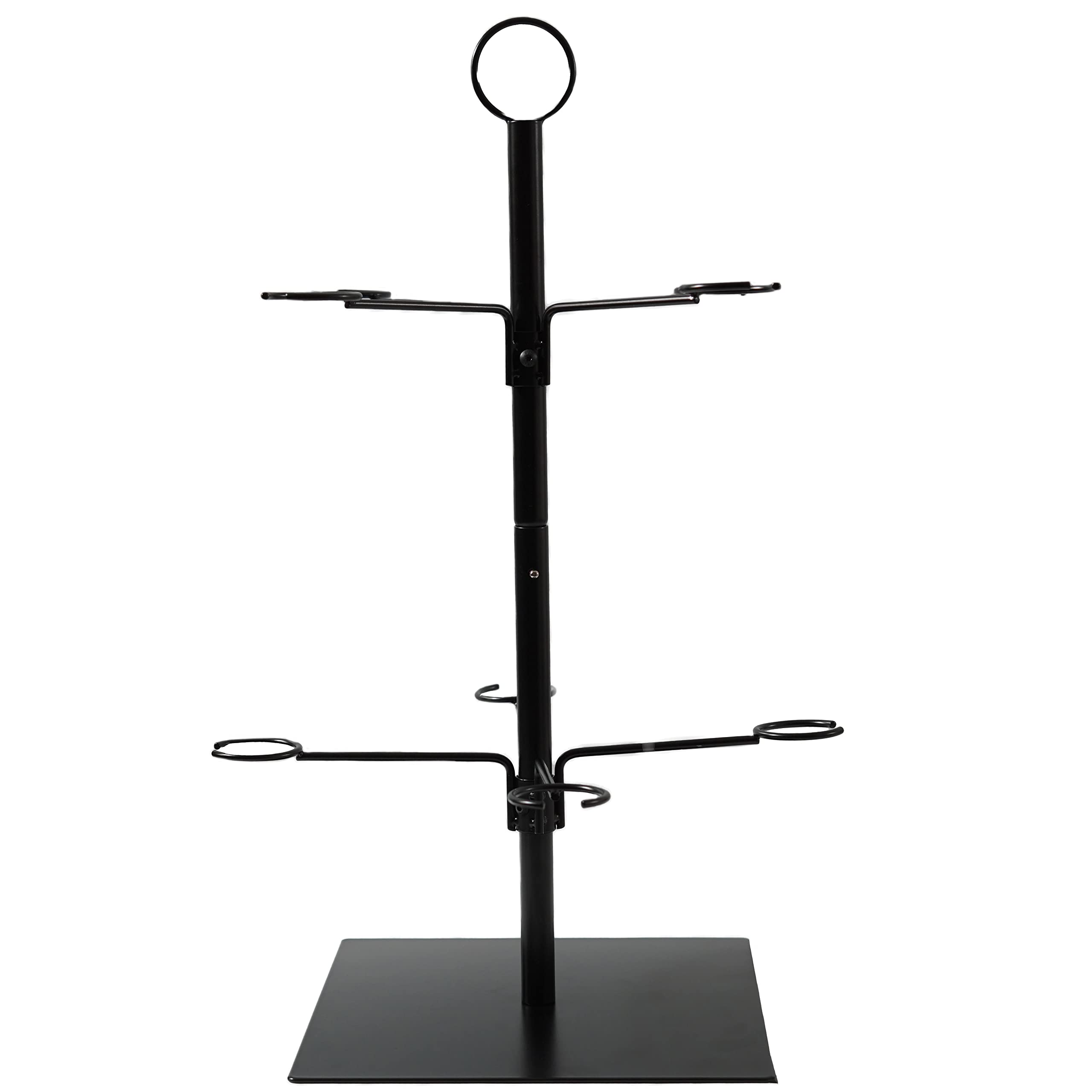 Tree Bar Cocktail Tree Stand, Black Metal Display Stand For Wine, Champagne, Cocktails, and Shot Glasses at Weddings, Parties, and Brunch - 8 holders, 2 ft tall…