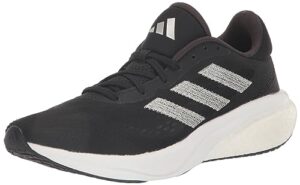 adidas women's supernova 3 sneaker, core black/wonder silver/white, 8.5