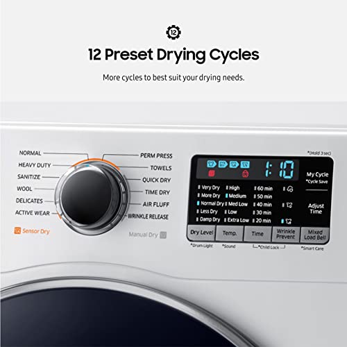 Samsung DV25B6900EW/A2 4.0 cu. ft. Smart Dial Electric Sensor Dry Dryer