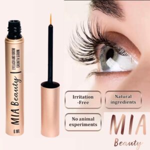 MIA Beauty Eyelash Growth Enhancer Serum Grows Longer Eyelash, Eyebrow Boosts, Healthier Lash And Thicker Lashes Natural Eyelashes Premium Eyebrows Enhancing Luscious Lashes, Serum, 1.0 Count