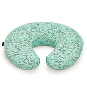 dream on me beeboo nursing pillow and positioner, breastfeeding and bottlefeeding pillow, removable and washable pillow cover, soft and breathable fabric, green
