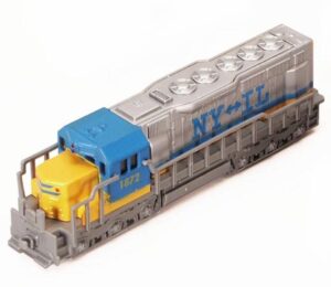 diecast 7" freight locomotive - pullback action (blue)