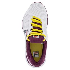 Fila Women`s SpeedServe Energized Tennis Shoes White and Magenta Purple