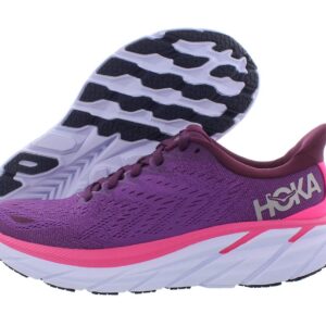 HOKA ONE ONE Clifton 8 Womens Shoes Size 7, Color: Grape Wine/Beautyberry