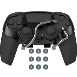 exknight leverback v2 paddles attachment, back buttons adapter for ps5 controller | fit with thumb grips (black)