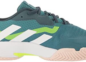 adidas Women's Court Jam Control Sneaker, Arctic Fusion/White/Lucid Lemon, 8