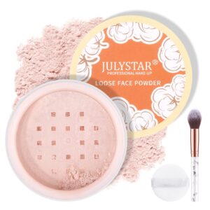freeorr pink setting loose face powder, oil control minimize pore, loose baking face setting powder makeup, soft focus make up setting powder, matte flawless finish,8g (02 pink complexion)