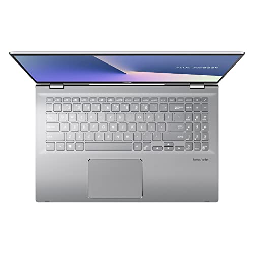 ASUS ZenBook 2 in 1 15.6?FHD Touchscreen Laptop, AMD Ryzen 7 5700U, NVIDIA GeForce Graphics, 8GB DDR4 RAM, 512GB SSD, Windows 11 Home, TWE Mouse Pad, Light Grey - Q508UG