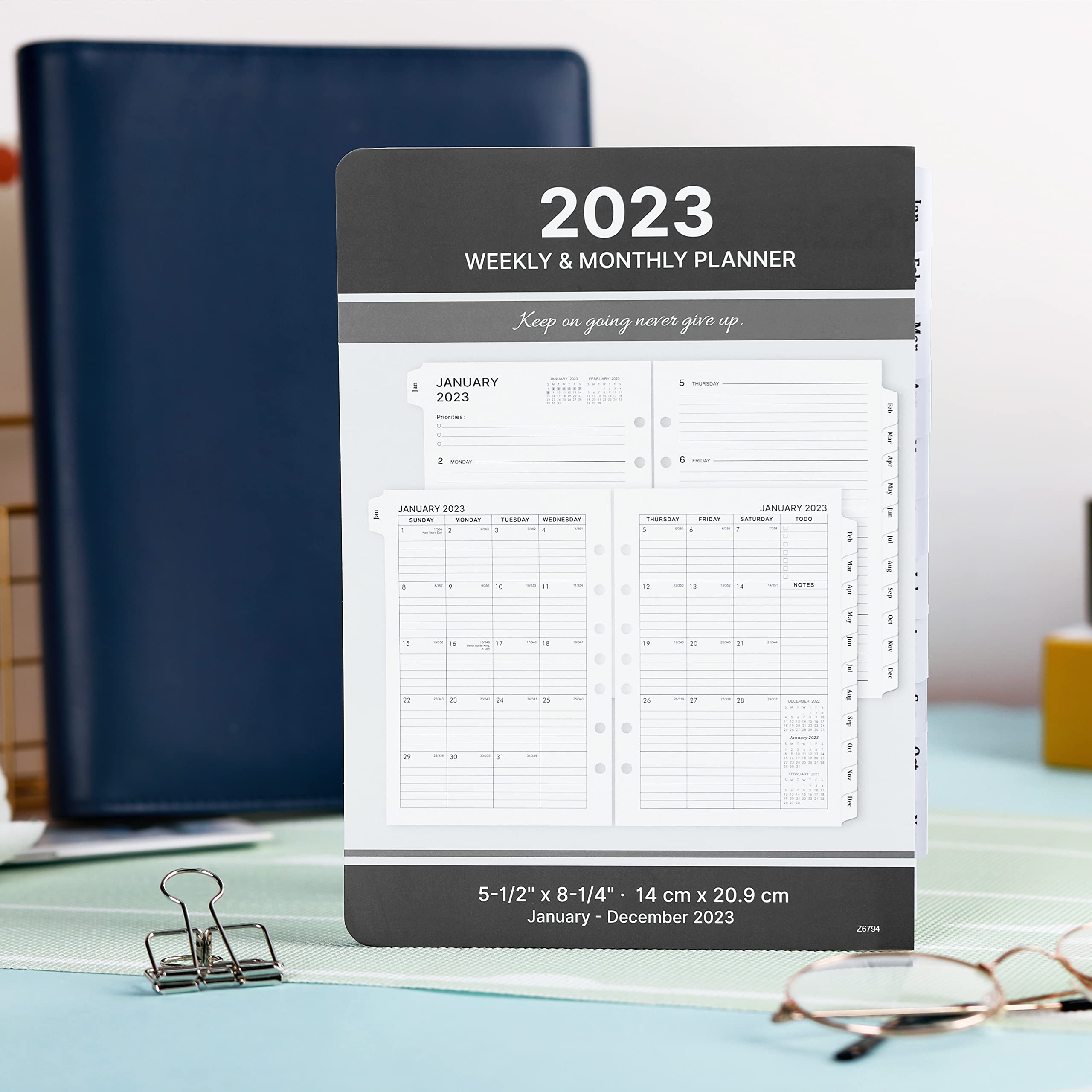2023-2024 Planner Refills - Planner Refills 2023-2024, 2023-2024 Weekly & Monthly Planner Refills, 2023-2024 Planner Inserts, A5 Planner Refills, A5 Planner Inserts, 5-1/2" x 8-1/4", Jul.2023 -