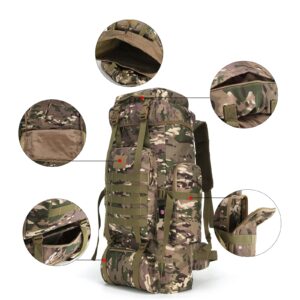 W WINTMING Hiking Backpack for Men 70L/100L Camping Backpack Military Rucksack Molle 3 Days Assault Pack for Climbing