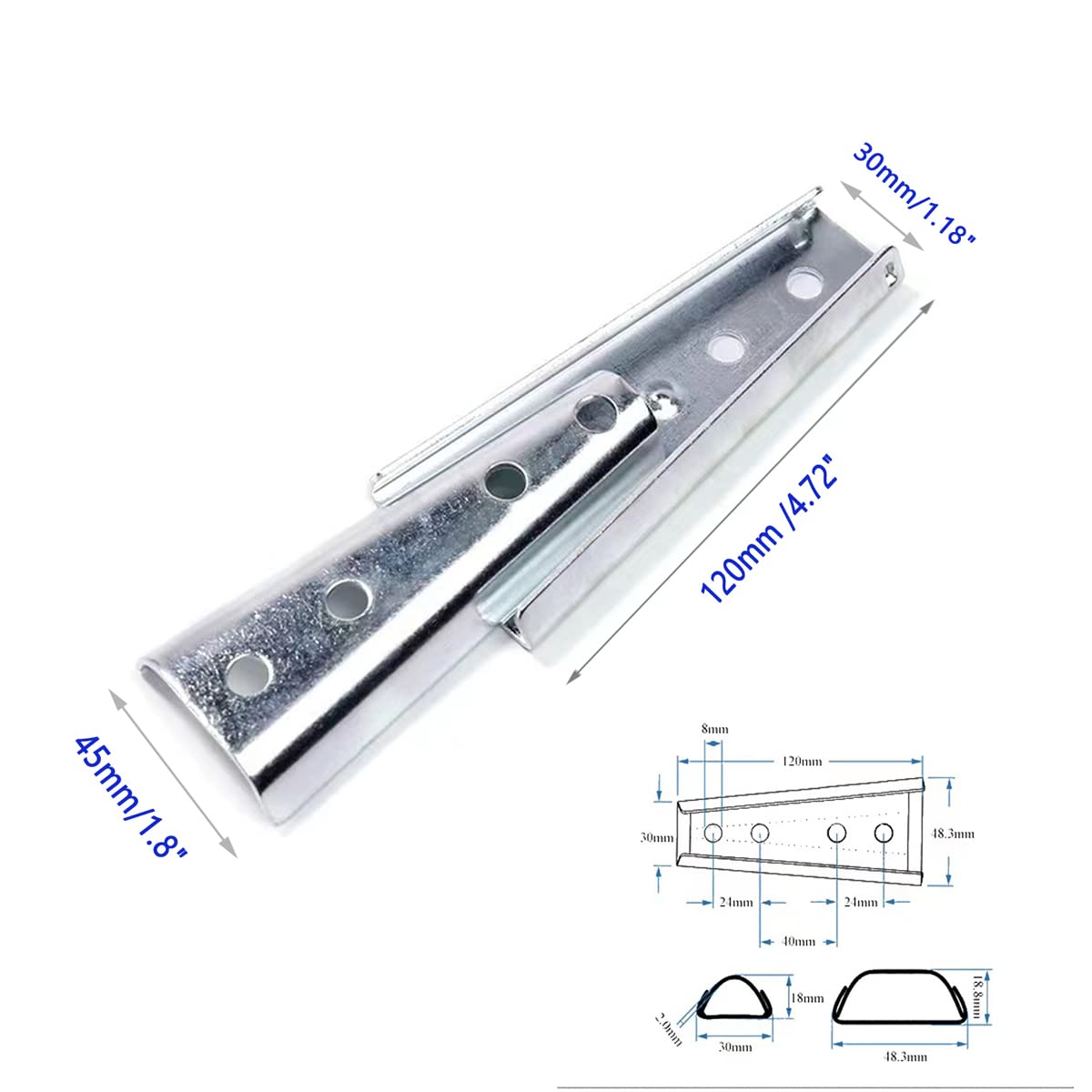 MEICOCO Sectional Sofa Connectors, Universal Sectional Couch Interlocking, Furniture Connector for Sofa, Bed 2 Pair