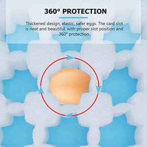 Mobestech Foam Egg Cartons 2pcs Proof Crate Storage Storing Dampening Holder for Pe Padding Container Containers Practical Fixing Fixator Egg No Sound Grids Foam Resistant Kitchen Cushion