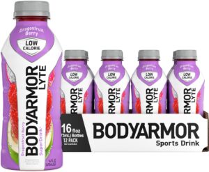 bodyarmor lyte sports drink low-calorie sports beverage, dragonfruit berry, coconut water hydration, natural flavors with vitamins, potassium-packed electrolytes, perfect for athletes, 16 fl oz (pack of 12)