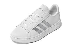 adidas originals grand court alpha footwear white/silver metallic/footwear white 5.5 b (m)