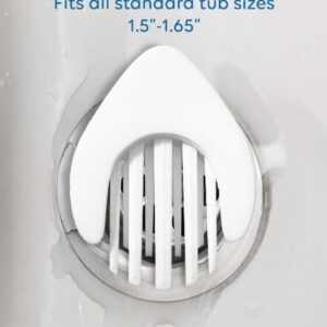 DrainCatch: The Easy to Clean Drain Hair Catcher, Clean with ONE Swipe, The ONLY Separating Bathtub Hair Strainer, Drain Protector, Drain Screen, fits All Standard tub Drain Sizes