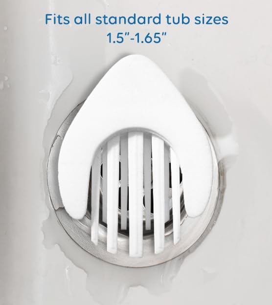 DrainCatch: The Easy to Clean Drain Hair Catcher, Clean with ONE Swipe, The ONLY Separating Bathtub Hair Strainer, Drain Protector, Drain Screen, fits All Standard tub Drain Sizes