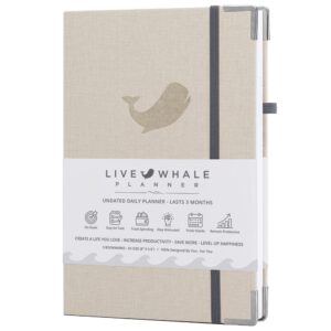 live whale planner - 90 day planner - full focus planner - 3 month planner designed to achieve success (linengrey)