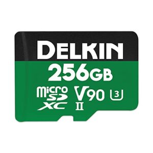 delkin devices 256gb power microsdxc uhs-ii (v90) memory card