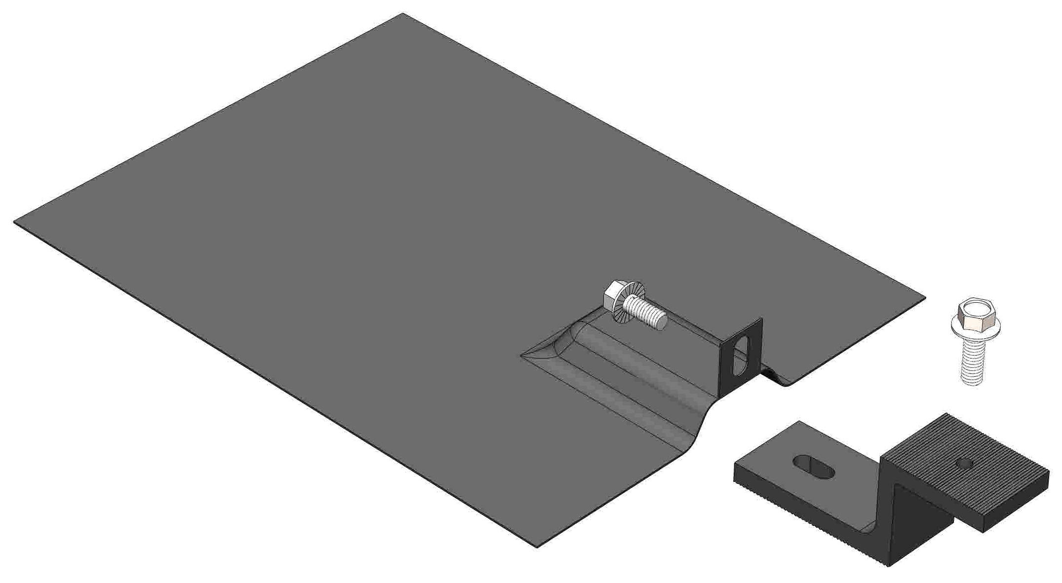 Pack 10 Black Z Foot Bracket with Flashing for Solar Panel PV Module Mounting Racking Installation