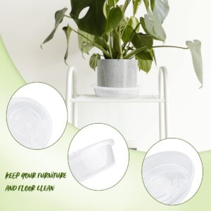 yuntop 9 Pack Clear Plastic Plant Saucer, Durable Plant Trays Flower Plant Pot Saucer Plant Container Accessories for Indoors & Outdoors, Stop Messes & Stains in Your Garden (6"+8"+10")