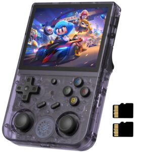 anbernic rg353v handheld game console support dual os android 11+ linux, 5g wifi 4.2 bluetooth rk3566 64bit 64g tf card 4450 classic games 3.5 inch ips screen 3500mah battery