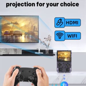 ANBERNIC RG353V Handheld Game Console Support Dual OS Android 11+ Linux, 5G WiFi 4.2 Bluetooth RK3566 64BIT 64G TF Card 4450 Classic Games 3.5 Inch IPS Screen 3500mAh Battery