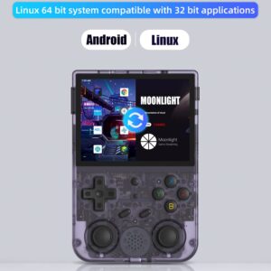 ANBERNIC RG353V Handheld Game Console Support Dual OS Android 11+ Linux, 5G WiFi 4.2 Bluetooth RK3566 64BIT 64G TF Card 4450 Classic Games 3.5 Inch IPS Screen 3500mAh Battery