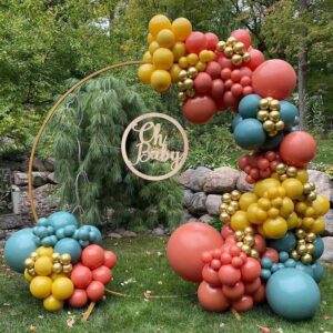 Mustard Yellow Balloons Birthday Decoration 73pcs 5/10/12/18 inch Assorted Sizes Tropical Balloons Thanksgiving Fall Party Balloons