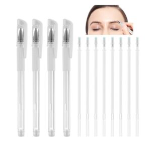 eyebrow mapping pen microblading eyebrow pen microblading pen skin marker pen eyebrow makeup position mapping mark tools for eyebrow lip skin artists marking pen (4 pens + 8 replacement refills)