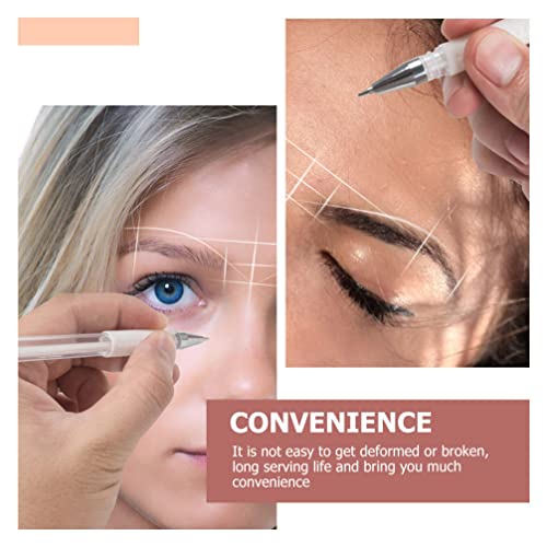 Eyebrow Mapping Pen Microblading Eyebrow Pen Microblading Pen Skin Marker Pen Eyebrow Makeup Position Mapping Mark Tools for Eyebrow Lip Skin Artists Marking Pen (4 pens + 8 replacement refills)