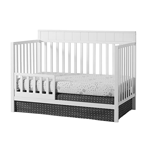 Oxford Baby Logan Crib to Toddler Bed Guard Rail Conversion Kit, Snow White, GreenGuard Gold Certified