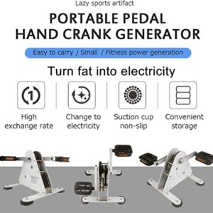 Hand Crank Generators 50W/100W Foot Pedal Power Generator, Pedal Power Generator with USB Interface/DC1-35V Output, Easy To Carry Bicycle Generator Charger,100W